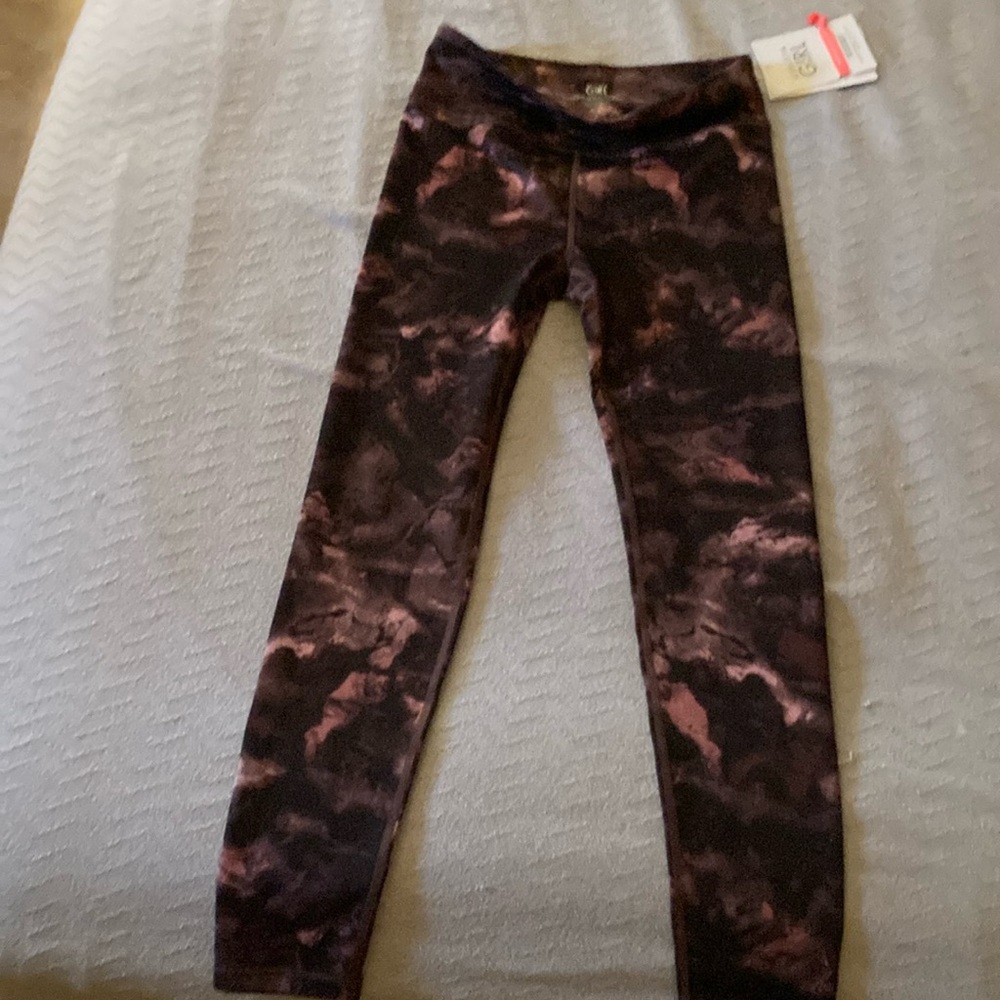 NWT Athleta Girls High Rise Printed Chit Chat Tight Legging Size XL 14